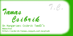 tamas csibrik business card